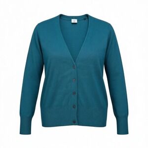 CAbi Teal Button-Up Cardigan